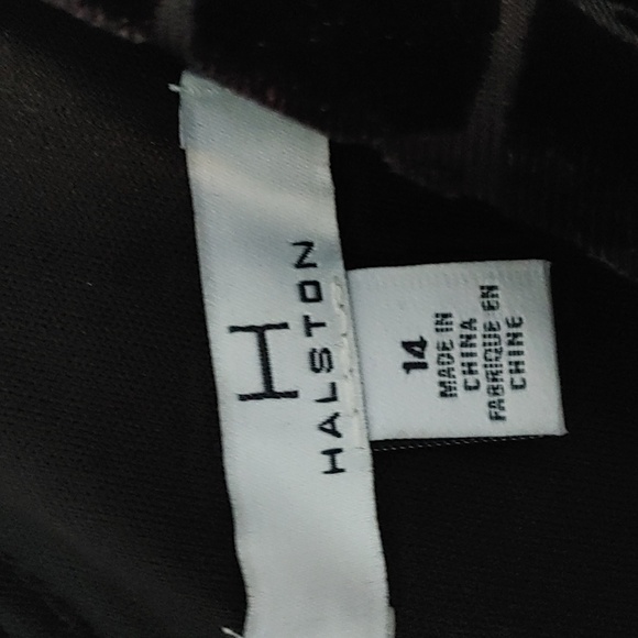 NWT Halston Velvet Velour Sleeveless Dress Size 14 - Picture 4 of 6